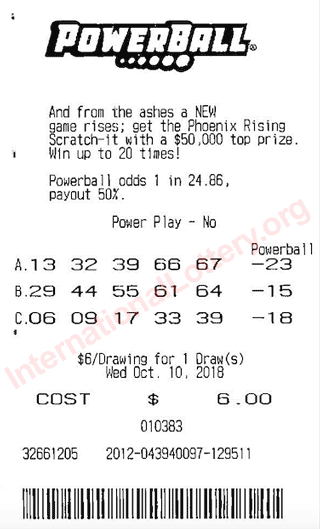 powerball ticket scan