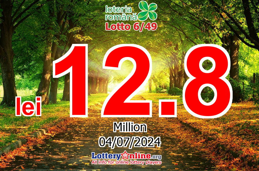 The result of Loto 6/49 lottery on Jun. 30, 2024 – Jackpot is lei 12.8 Million RON