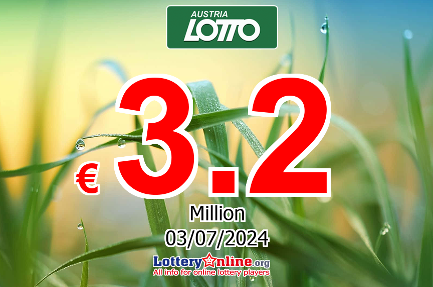 Lotto jackpot jumps to € 3.2 Million Euro on Jun. 30, 2024