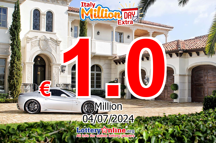 MillionDAY Extra Live Results for 07/03/24, Thursday Jackpot increases to € 1 Million Euro