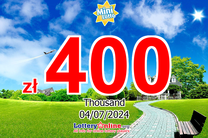 Result of Mini Lotto on Jul. 3, 2024: Jackpot is zł 400 K PLN now