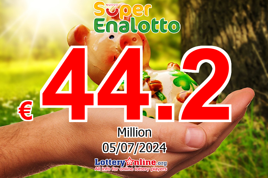 07/04/24 – SuperEnalotto jackpot climbs to € 44.2 Million Euro