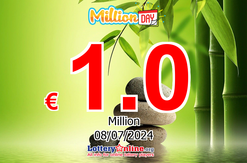 MillionDAY results for 07/07/24: Jackpot is up to € 1 Million Euro