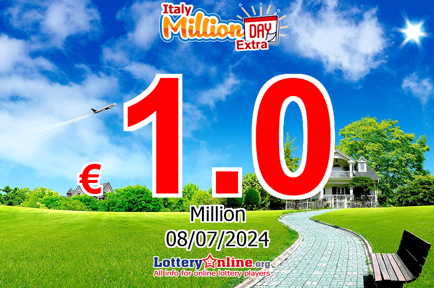 MillionDAY Extra results of Jul. 7, 2024; Jackpot is € 1 Million Euro