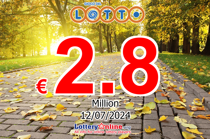 Lotto jackpot jumps to € 2.8 Million Euro on Jul. 11, 2024