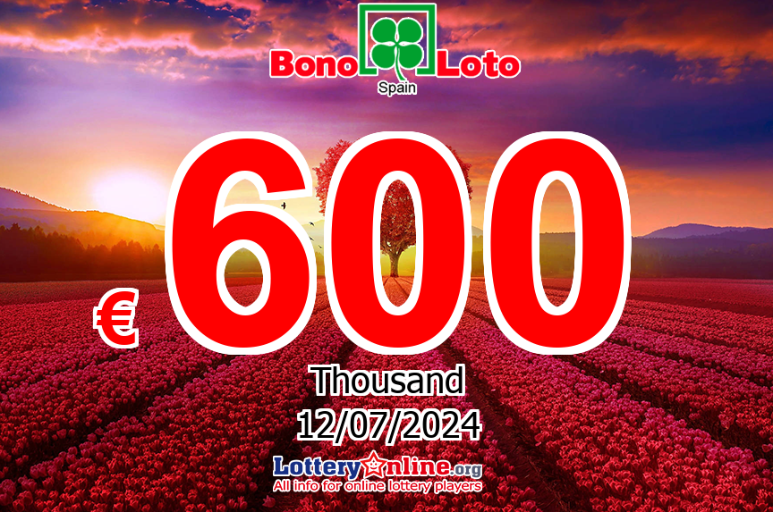 The result of BonoLoto of Spain on Jul. 11, 2024; Jackpot is € 600 K Euro