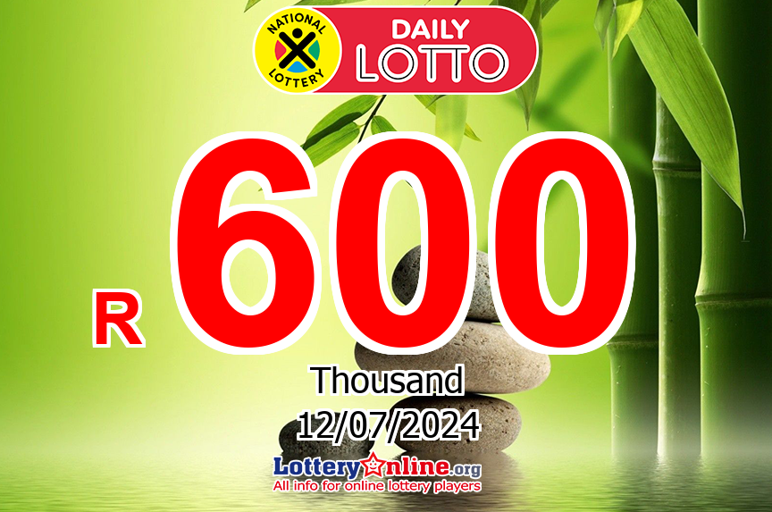 Results of Jul. 11, 2024 – Now, Daily Lotto jackpot is R 600 K ZAR