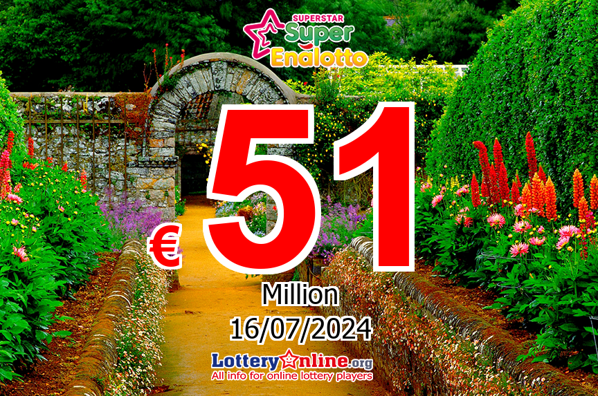 SuperStar jackpot climbs to € 51 Million Euro for Jul. 16, 2024