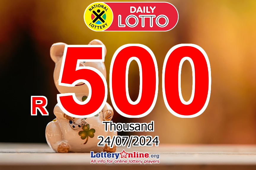 Winning Daily Lotto ticket for R 550 K ZAR prize sold on 07/23/24