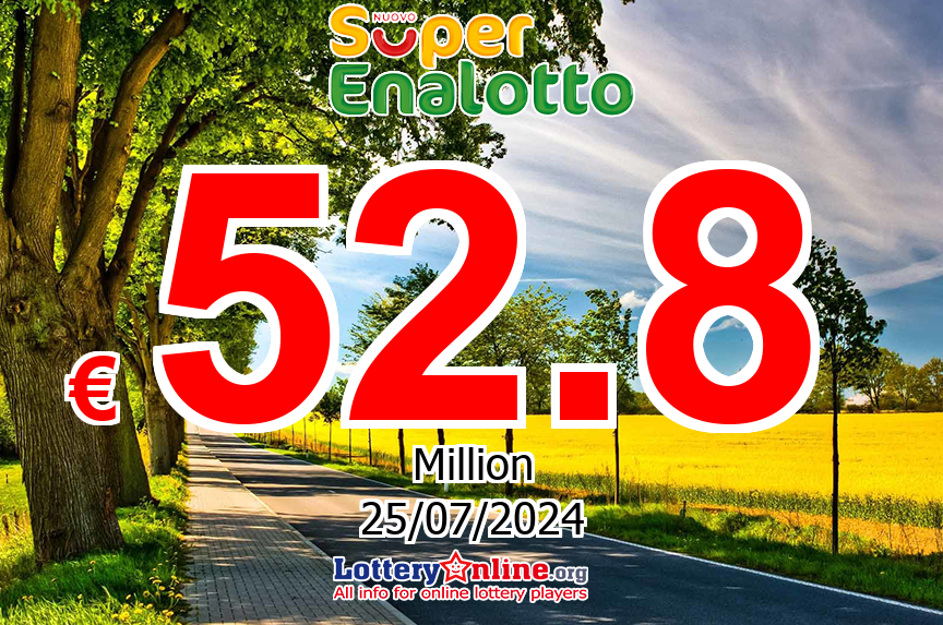 No Winner Tuesday, July 23, 2024 – SuperEnalotto Jackpot Rise To € 52.8 Million Euro