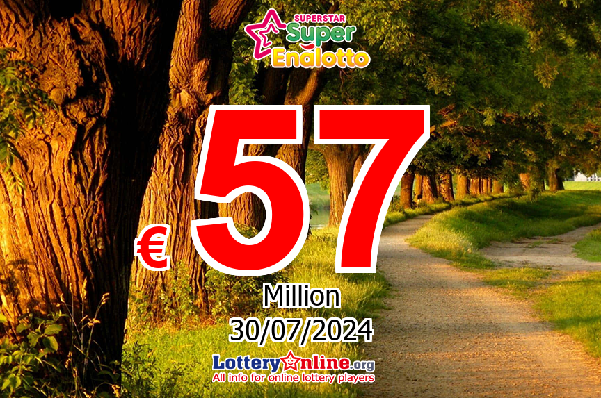 SuperStar jackpot is growing, It reaches € 57 Million Euro for Jul. 30, 2024