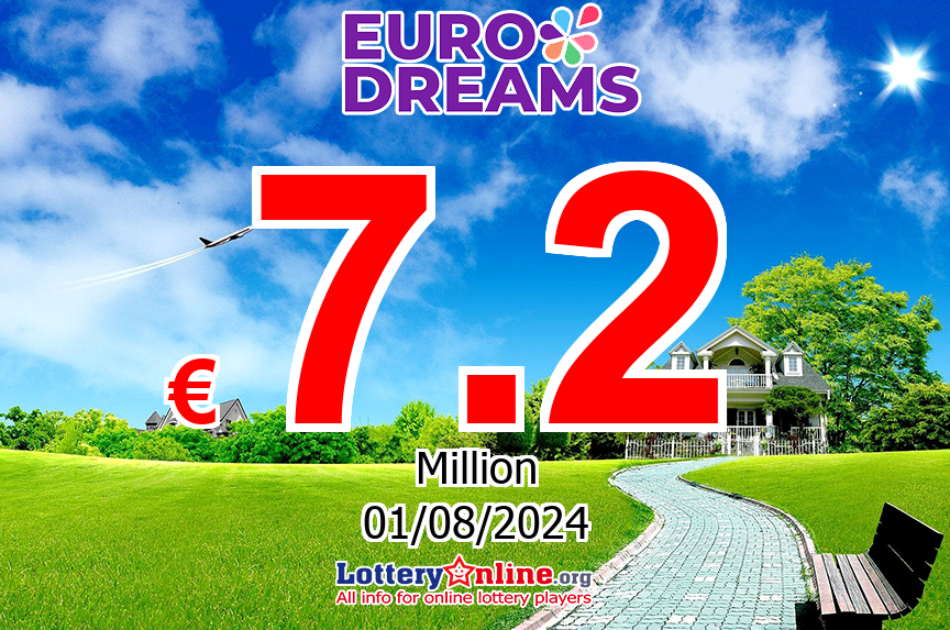 Result of EuroDreams on Jul. 29, 2024: Jackpot is € 7.2 Million Euro now