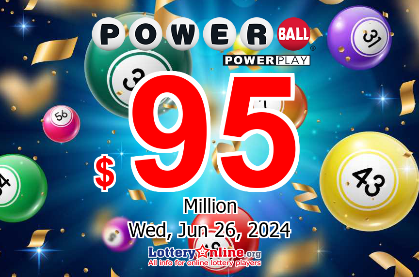 Powerball jackpot climbs to $95 million for the drawing on Jun. 26, 2024