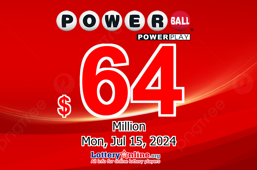 The result of Powerball of America on Jul. 13, 2024; Jackpot is $64 million