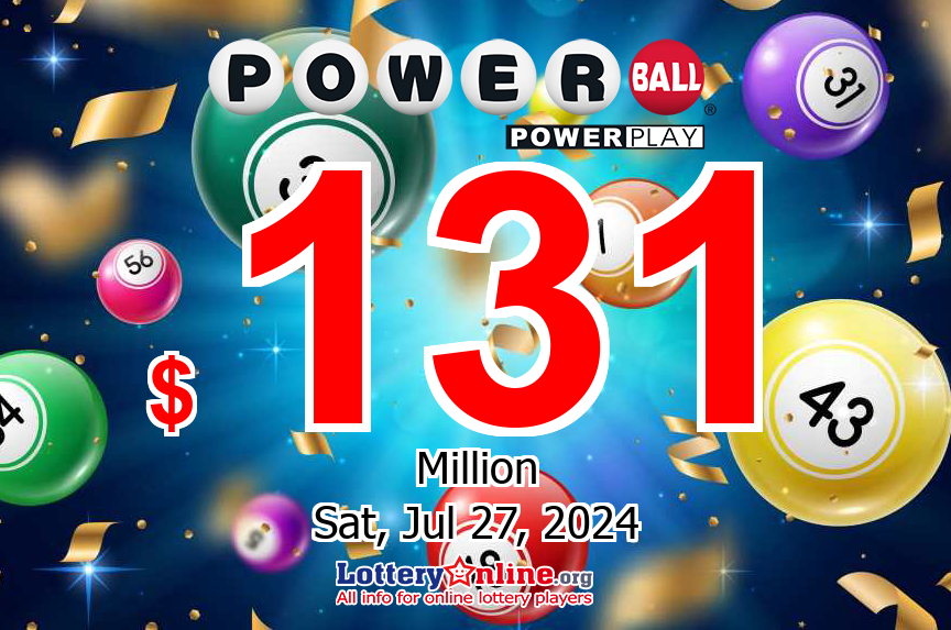 07/24/24: A second prize belonged Powerball player – Jackpot rolls to $131 million