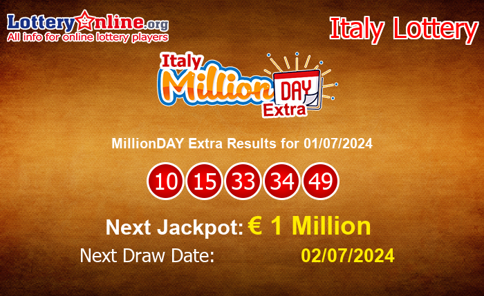 LatestMillionDAY Extra Results