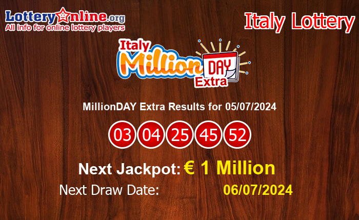 LatestMillionDAY Extra Results