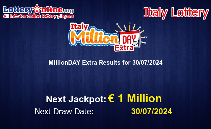 LatestMillionDAY Extra Results