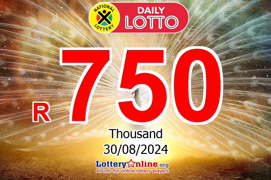 Daily Lotto results for 08/29/24: Jackpot is up to R 750 K ZAR