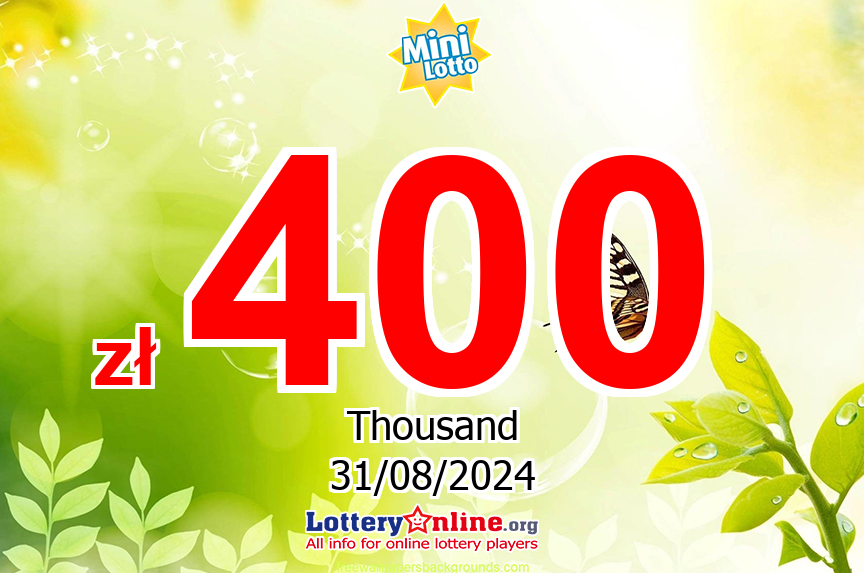 Result of Mini Lotto on Aug. 30, 2024: Jackpot is zł 400 K PLN now