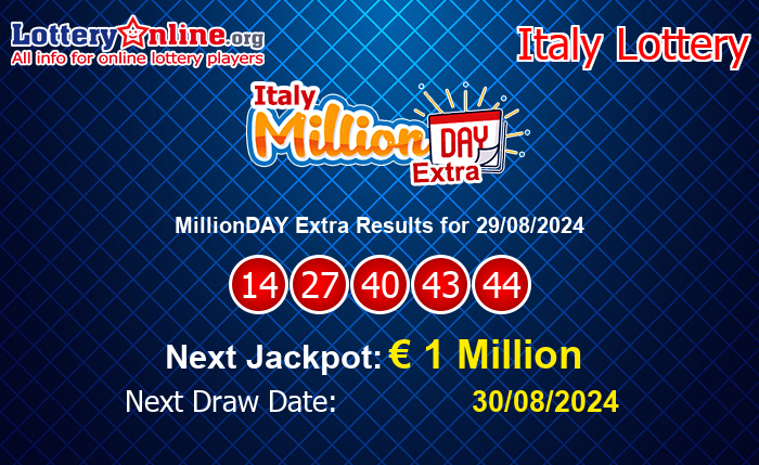 LatestMillionDAY Extra Results