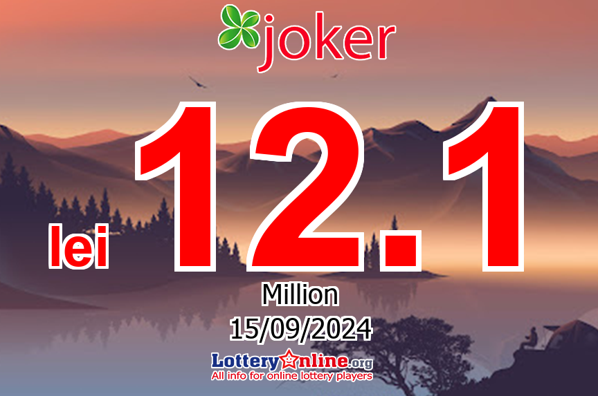 Result of Joker on Sep. 12, 2024: Jackpot is lei 12.1 Million RON now