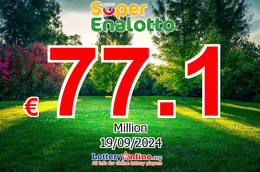 Who will win the next € 77.1 Million Euro SuperEnalotto jackpot on Sep. 19, 2024?