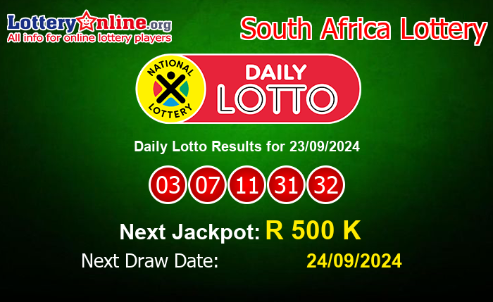 LatestDaily Lotto Results