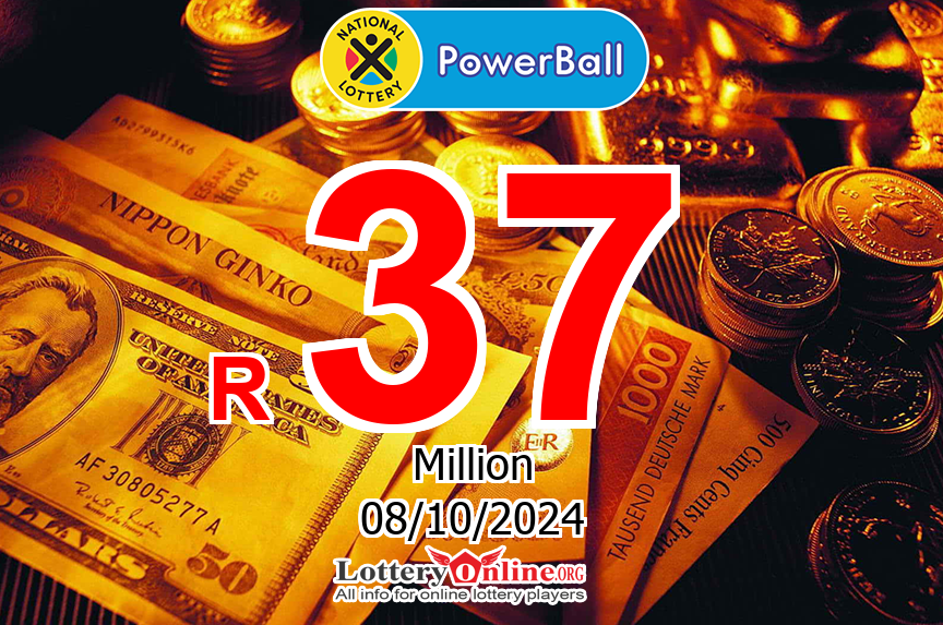 The result of PowerBall of South Africa on Oct. 4, 2024; Jackpot is R 37 Million ZAR