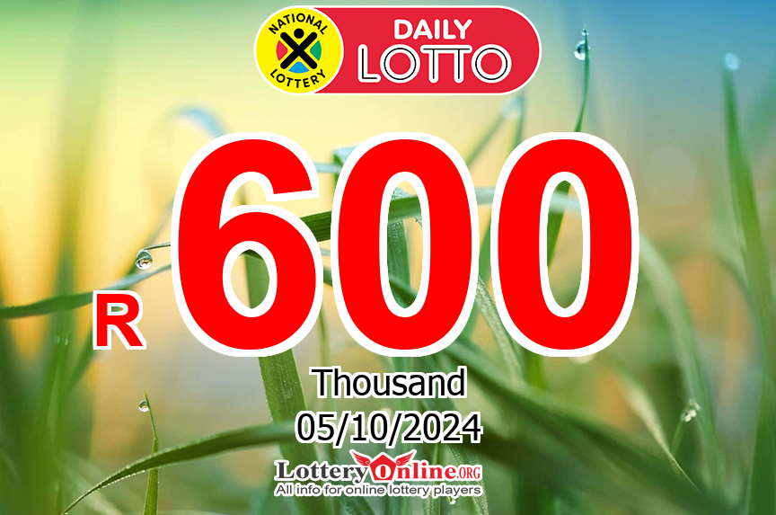 Daily Lotto Draw Results – Fri, Oct 4, 2024: Great! R 750 K ZAR of Daily Lotto found out the owner