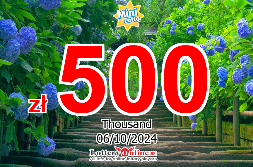 Mini Lotto results for 10/05/24: Jackpot is up to zł 500 K PLN