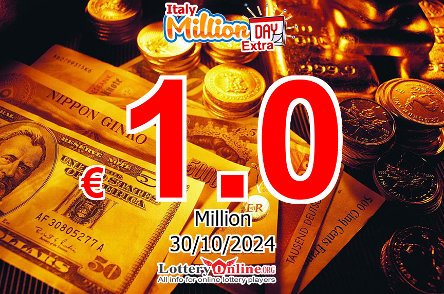 MillionDAY Extra jackpot jumps to € 1 Million Euro on Oct. 29, 2024