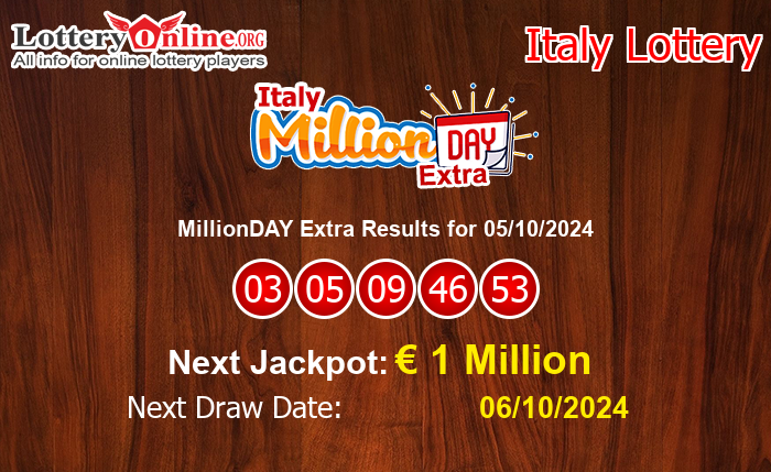 LatestMillionDAY Extra Results