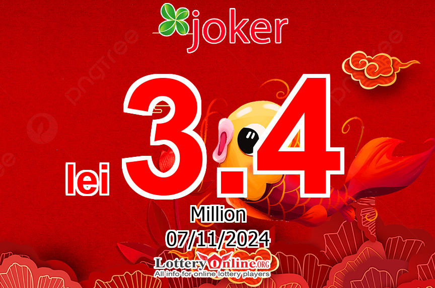 Result of Joker on Nov. 3, 2024: Jackpot is lei 3.4 Million RON now