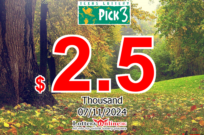 Pick 3 jackpot jumps to $ 2.5 K USD on Nov. 6, 2024