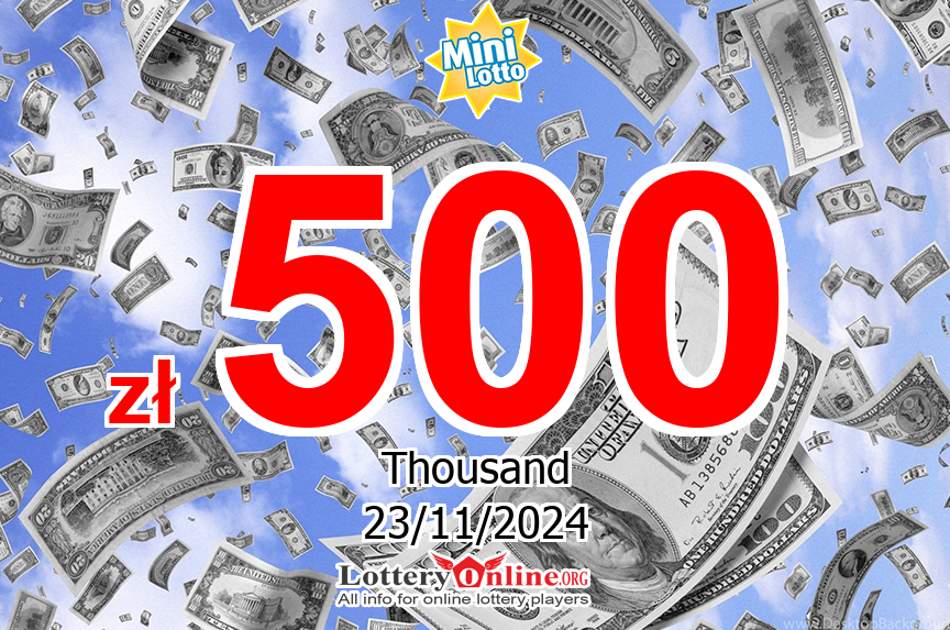 Mini Lotto Jackpot now is zł 500 K PLN: No winner of jackpot on Nov. 22, 2024