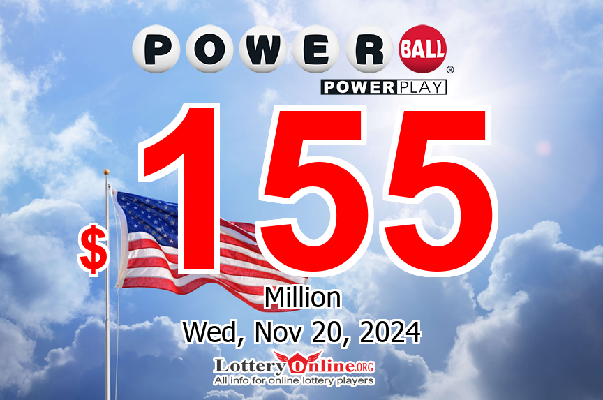 Powerball jackpot climbs to $155 million for the drawing on Nov. 20, 2024