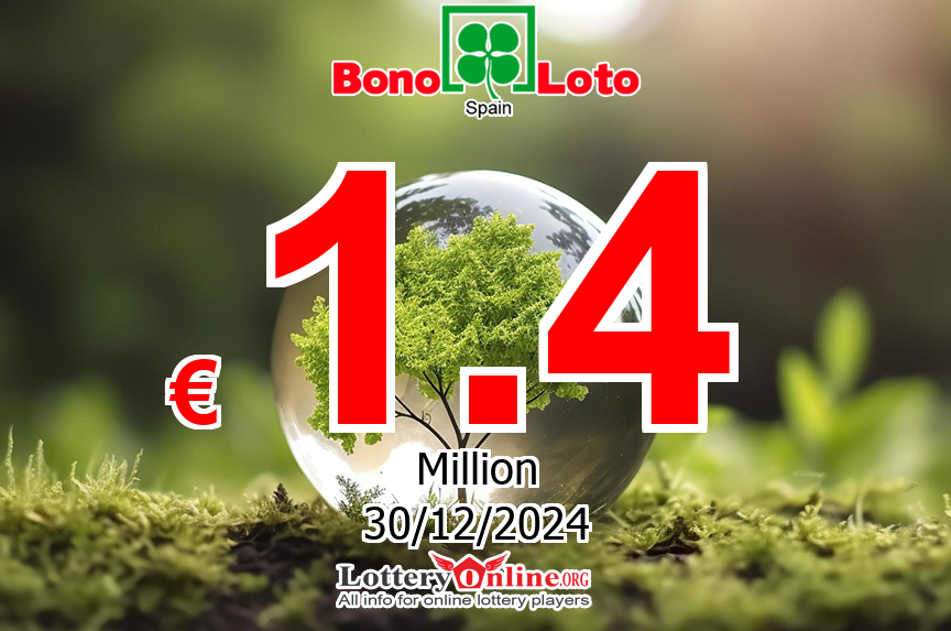 BonoLoto Live Results for 12/29/24, Monday Jackpot increases to € 1.4 Million Euro