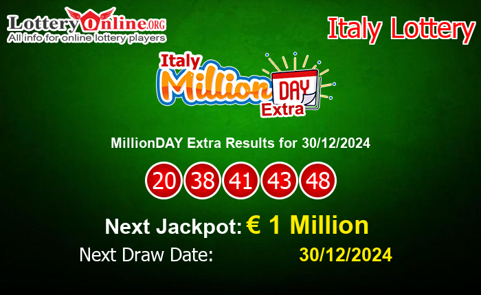 LatestMillionDAY Extra Results