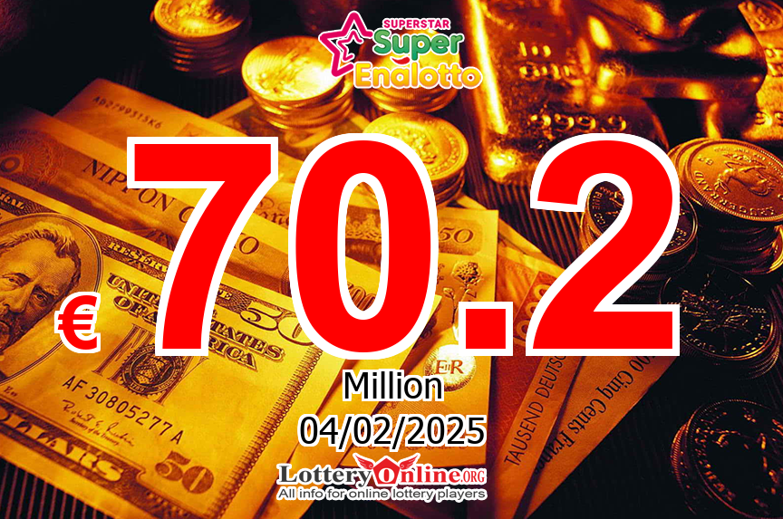 Winning SuperStar numbers for Saturday, February 1, 2025. No winner, jackpot grows to € 70.2 Million Euro