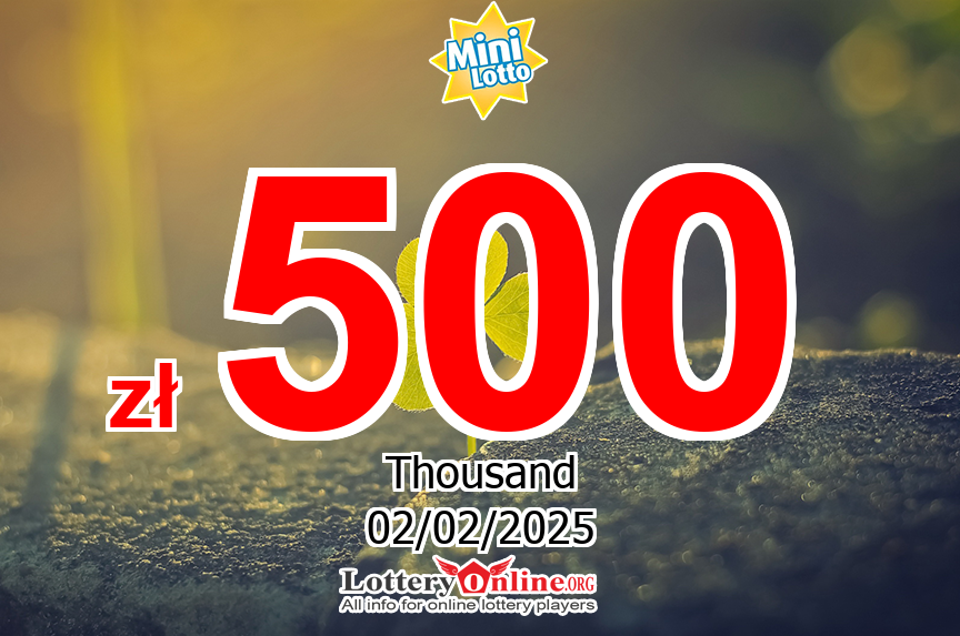 Mini Lotto Live Results for 02/01/25, Sunday Jackpot increases to zł 500 K PLN