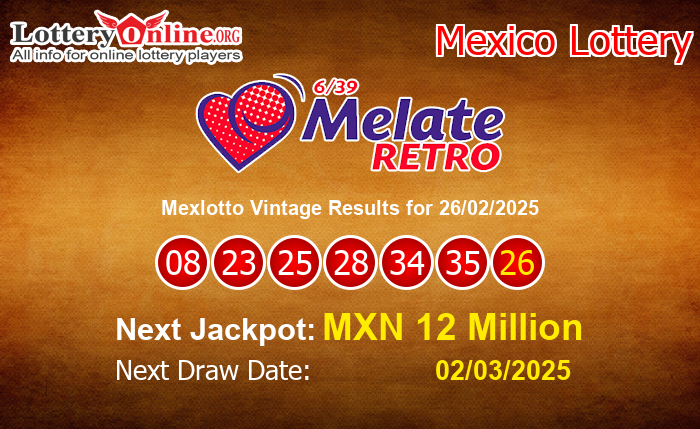 LatestMexlotto Vintage Results