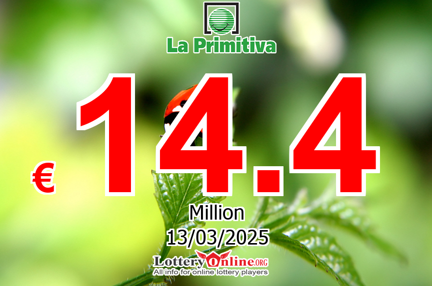 La Primitiva results of Mon, Mar 10, 2025: Jackpot raises to € 14.4 Million Euro