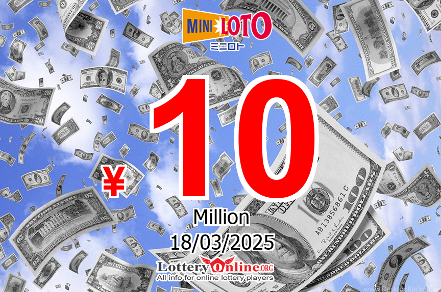 Mini Loto Live Results for 03/11/25, Tuesday Jackpot increases to ¥ 10 Million JPY