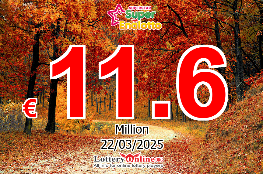 Results of Mar. 21, 2025 – Now, SuperStar jackpot is € 11.6 Million Euro
