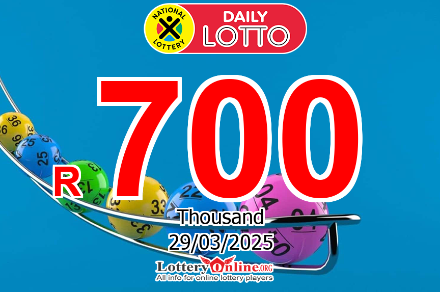 Winning Daily Lotto ticket for R 1 K ZAR prize sold on 03/28/25