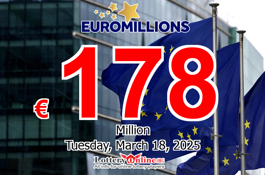 Superdraw Jackpot INCREASED to €178M for Mar. 18, 2025 – 4th Largest EuroMillions Jackpot