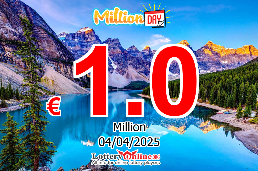 MillionDAY results of Apr. 3, 2025; Jackpot is € 1 Million Euro