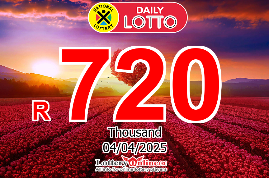 Daily Lotto results for 04/03/25: Jackpot raises to R 720 K ZAR