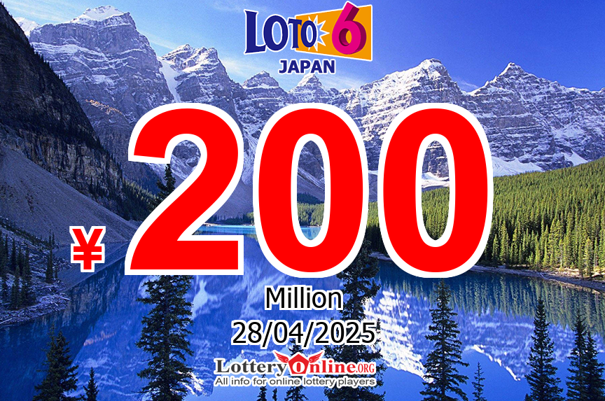 Loto 6 Jackpot now is ¥ 200 Million JPY: No winner of jackpot on Apr. 24, 2025